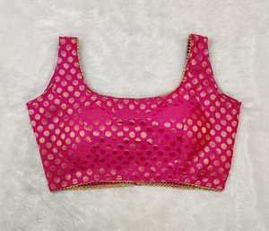 Tela de Seda India Pesada con Bordado de Lentejuelas, Sari Bollywood, Blusa Banarasi, Blusa Lehenga - Product Image 5