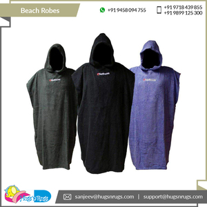 Venta al por mayor 100% algodón Zero Twist batas de playa transpirable mejor diseño Color sólido Tejido ligero para adultos de alta calidad al aire libre - Product Image 3