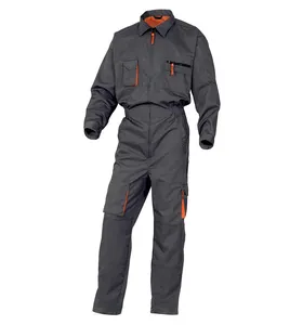 Plus Size Mannen Mach Werken Overall Overalls Boiler Pak Kleine Grijs/Oranje