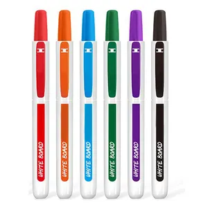 Retractable Dry Erase Markers Pack Assorted Colors With Low-Odor Ink Whiteboard Pens