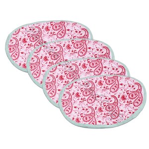 Luxury Wedding Round Napkins Hotel Restaurant Use Wholesale High Quality <b>Wood</b> <b>Block</b> Print Colored Scallop Napkins Set - Product Image 6