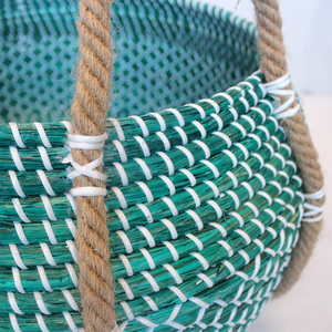 Greenish-สีฟ้า Seagrass ตะกร้าเก็บ - Product Image 5