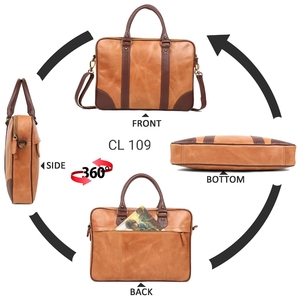 Bolsa de ordenador portátil de cuero genuino precio barato al por mayor para la Oficina regalo corporativo bolsas de cuero para hombre para mujer bolsa de ordenador portátil - Product Image 2