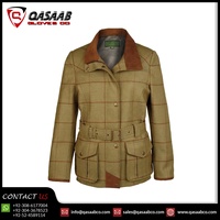 Chaqueta de Caza para Hombre, Impermeable, de Poliéster y Algodón, con Cinturón, Hecha en Pakistán