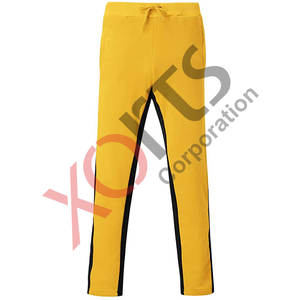 Ensemble de survêtement unisexe jaune personnalisable pour la course et le jogging, en polyester/coton, extensible dans quatre directions et respirant - Product Image 4