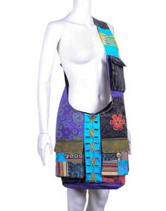 Sac à bandoulière multi-poches en coton pour femmes, rasoir coupé, nouveau Design, RSCB 0388 - Product Image 3