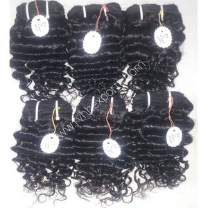 Pelo indio virgen, Color Natural, tejido rizado profundo, 100% humano, Natural - Product Image 4