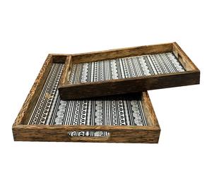 Bandeja de Madera Ecológica y Sostenible Hecha a Mano con Logotipo Grabado Personalizado, Apta para Lavavajillas y Microondas, para Desayuno, Aperitivos y Picnic - Product Image 3