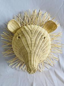 Renel Hot Selling Pig Shape Rattan Storage <b>Basket</b> Cute <b>Small</b> Animal Design for Home Hotel Kitchen Dining Living Room Bedroom - Product Image 3