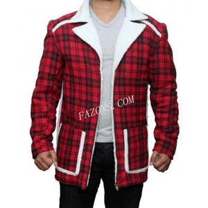 Fashionable red flannel jacket For 