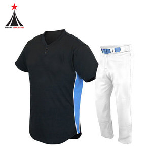 Uniforme de béisbol personalizado OEM de alta calidad al por mayor en blanco 100% poliéster Softball camisas Jersey hombres adulto tamaño uniforme de béisbol - Product Image 5