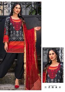 Salwar Kameez pour femmes en coton de qualité supérieure, en mousseline de soie, pour mariage, fête, collection Eid, design tendance, WS INTERNATIONAL - Product Image 2