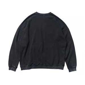 Los hombres de encargo al por mayor de algodón de lana Tie Dye con capucha del logotipo del OEM del Hip Hop piedra sudaderas con capucha Casual - Product Image 5