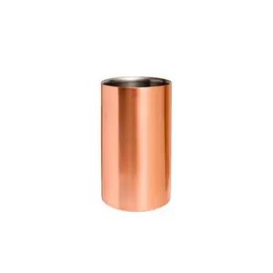 Simple Design Copper Wine Chiller Bucket Hammered Best Polished for partyware bar Beer Wine champagne Coolers Ice Bucket Stand