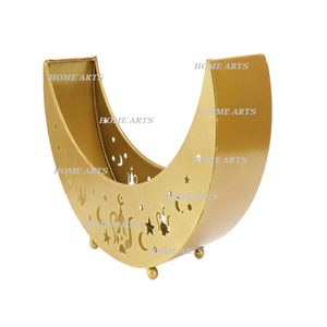 Bandeja de chocolate con forma de media luna de la mejor calidad en metal de color dorado Dátiles Bandeja para servir aperitivos a buen precio - Product Image 6