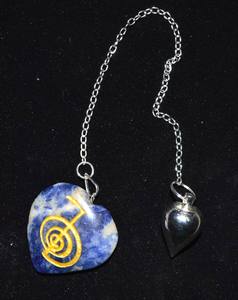 Lapislázuli con Choco-péndulos de Reiki con cadena - Product Image 1