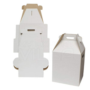 Caja de Embalaje para Pasteles de Cartón Corrugado de Nuevo Estilo con Asa, Ventana Personalizable, Laminación Mate y Grabado en Relieve - Product Image 4