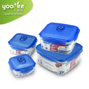 4 в 1 Герметичные Пластиковые Закрывающиеся контейнеры для хранения пищевых продуктов с крышками