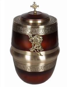 Urne de crémation en métal croix catholique de style européen pour le stockage - Product Image 5