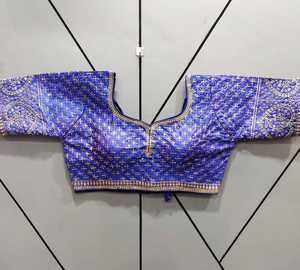 Lehenga-Blusa de seda para mujer, blusa de tejido indio pesado, bordada con Secuencia de trabajo, 2023 - Product Image 6