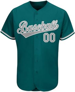 Último diseño personalizado bordado carta sublimación camisetas de béisbol cuello en V hombres Jersey nombre del equipo de béisbol - Product Image 1
