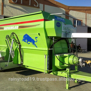 Wagon mélangeur d'aliments de haute qualité 13m3, vis sans fin horizontale, wagon d'alimentation robuste, cellule de pesage numérique - Product Image 3