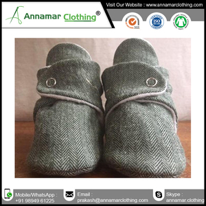 Botines de bebé recién nacido fabricante botines recién nacidos niña botines de bebé de tela de algodón orgánico suave - Product Image 3