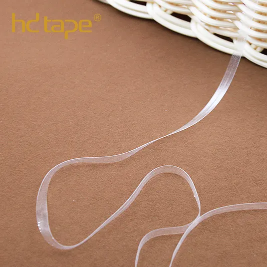 Garment trimming elastic clear silicone tape