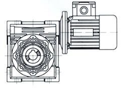 Industrial <b>Motovario</b> Like Mechanical Power Transmission Speed Reduction <b>Gearbox</b> with Output Flange and Extension Shaft - Product Image 5