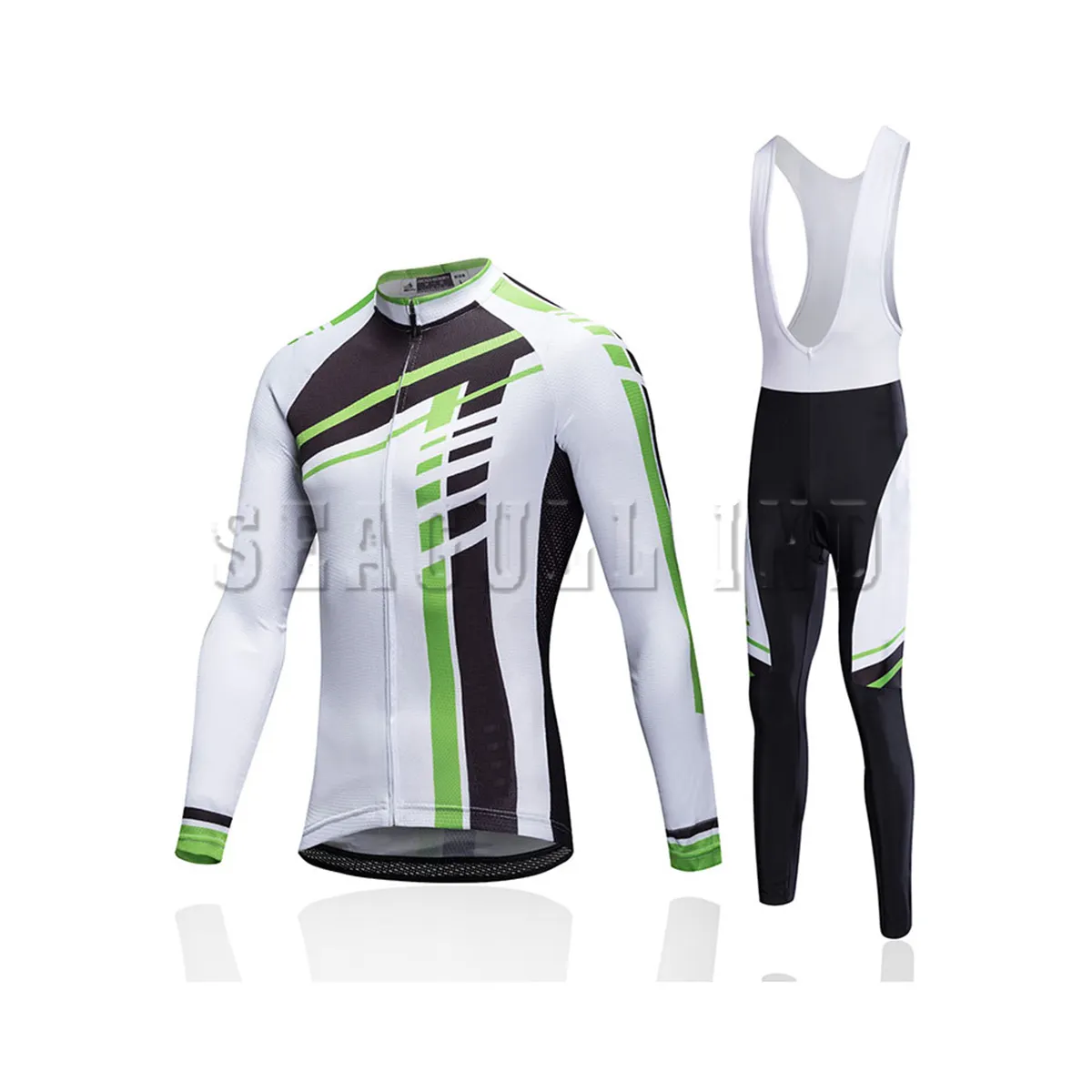 Fietsuniformen Reflecterend Logo Custom Wielrennen Jersey Bib Short Fietskleding Outfit Fiets Complete Set