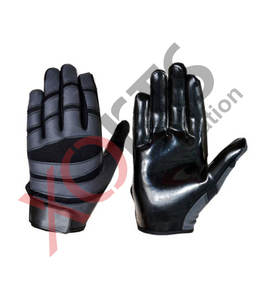 Gants de football américain pour linemen, taille et design personnalisables, cuir synthétique rembourré, grip en silicone confortable, super adhérence - Product Image 2