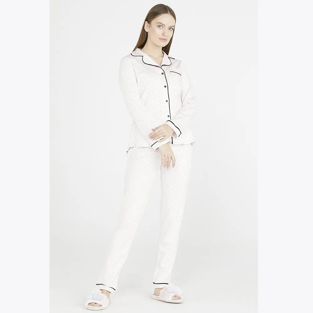 Vrouwen Front Dichtgeknoopt Pyjama Set