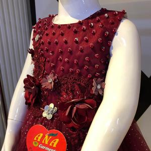 Zari Ferry Nouvelle Collection Robes en Satin pour Bébé Filles Design Floral Meilleure Robe pour Printemps Été Fêtes Fleur Décorée - Product Image 4