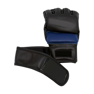 Custom Made MMA Half Finger Boxing Gloves Breathable Adjustable Wrist Strap Training Fighting High Quality PU <b>Synthetic</b> <b>Leather</b> - Product Image 5