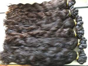 Extensión de cabello humano 100% virgen brasileño, pelo indio Virgen sin procesar, 100% - Product Image 3