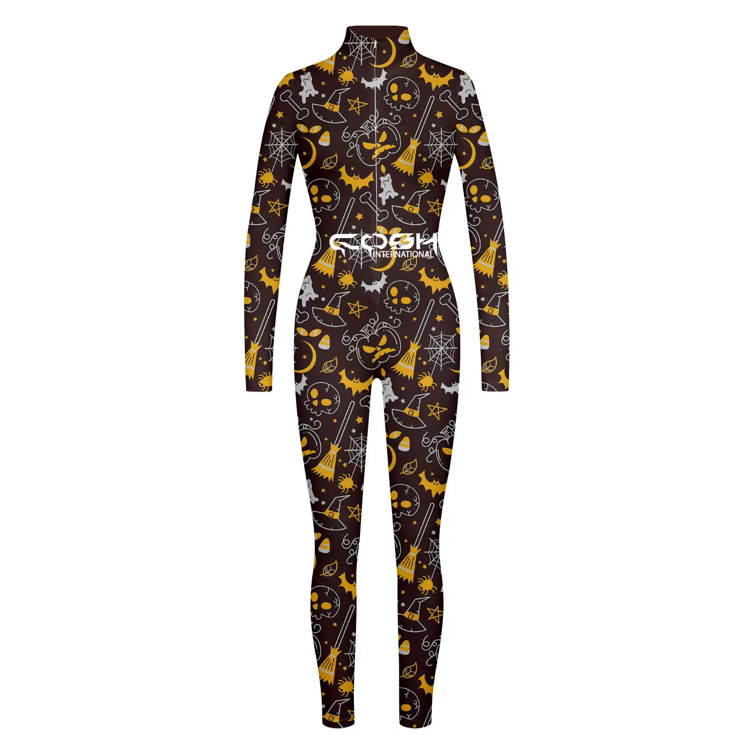 Halloween Jumpsuits Khusus untuk Wanita Digital Printed Sublimasi Desain Baru Penjualan Terbaik Street Wear Jumpsuits