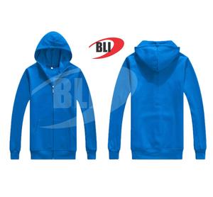 Sudaderas con capucha y cremallera para hombre de manga larga de lana de algodón logotipo personalizado ropa deportiva informal ajustada para invierno con estampado de hojaldre en relieve - Product Image 3