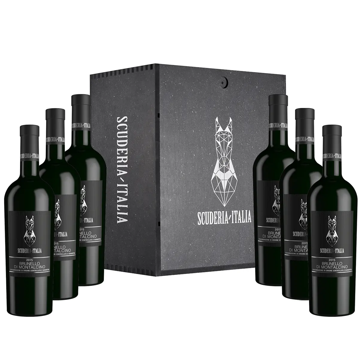 BRUNELLO DI MONTALCINO DOCG 2015 0.75L 14.5% Scuderia Italia Prestigious Italian Red Wine in WOODEN BOX