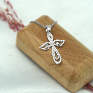 Haute qualité personnalisé à la mode croix pendentif colliers en argent Sterling lien Zircon pour les fêtes d'anniversaire de mariage de fiançailles - Product Image 5