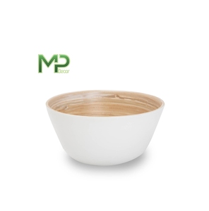 High Quality Handmade Spun <b>Bamboo</b> Salad <b>Bowls</b> in Multi-Colors Made in Vietnam - Product Image 2