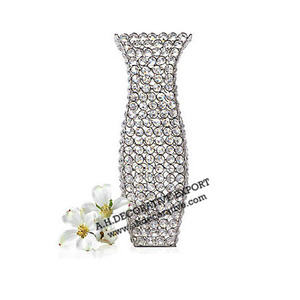 Florero de cristal para decoración del hogar y boda, florero de Metal hecho a mano - Product Image 5