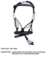 Bride en cuir avec bandeau en cristal fantaisie Bride de dressage rembourrée souple Bride de cheval Équipement de course Accessoires pour chevaux