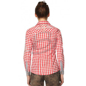 เสื้อเบลาส์ลายสก็อตของผู้หญิง,เสื้อเบลาส์คอวีผ้าฝ้ายแขนสั้นลำลองขนาดใหญ่พิเศษสำหรับฤดูร้อน - Product Image 2