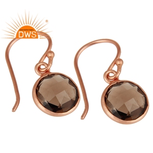 Pendientes de plata de ley 925 con gema de cuarzo ahumado Natural, joyería colgante para mujeres - Product Image 2