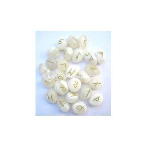 Juego de Runas de ágata con bandas, los mejores juegos de piedras de runas curativas para meditación y decoración, productos de piedra curativa Fengshui - Product Image 2