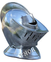Casque médiéval de haute qualité, complet, prêt au combat, armure en acier doux