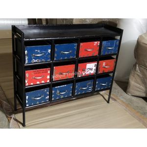 Tủ Ngăn Kéo Công Nghiệp Bằng Kim Loại, Thiết Bị Lưu Trữ Nhiều Ngăn Kéo Kiểu Cổ Điển Bằng Sắt - Product Image 4