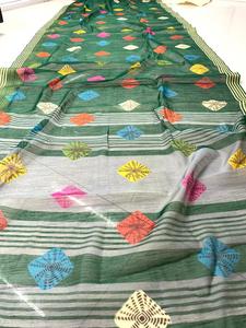 Indian Katan Saree último diseñador fiesta desgaste boda señoras mujeres desgaste Georgette seda bordado trabajo Sari con blusa ApparelGarment - Product Image 3