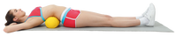 Rouleau en mousse ALLWINWIN FMR25 - Rouleau de massage dorsal gonflable en PVC pour exercices musculaires et étirements