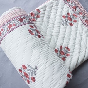 Jaipuri-colcha hecha a mano Reversible con estampado de algodón, colcha hecha a mano de gasa - Product Image 2